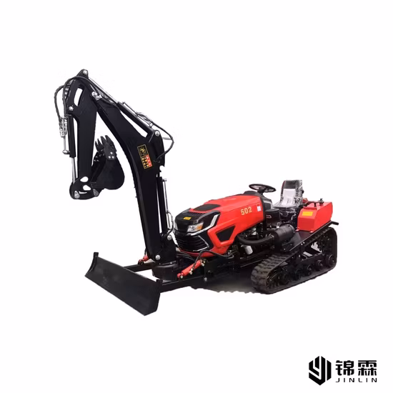 Mini trattore cingolato da 25 HP, risaie e terreni asciutti, lavorazione del terreno a ruota libera, scavo di trincee, aratura e altri trattori robotizzati telecomandati